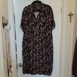 Disturbia Black and Pink Long Sleeve Dress